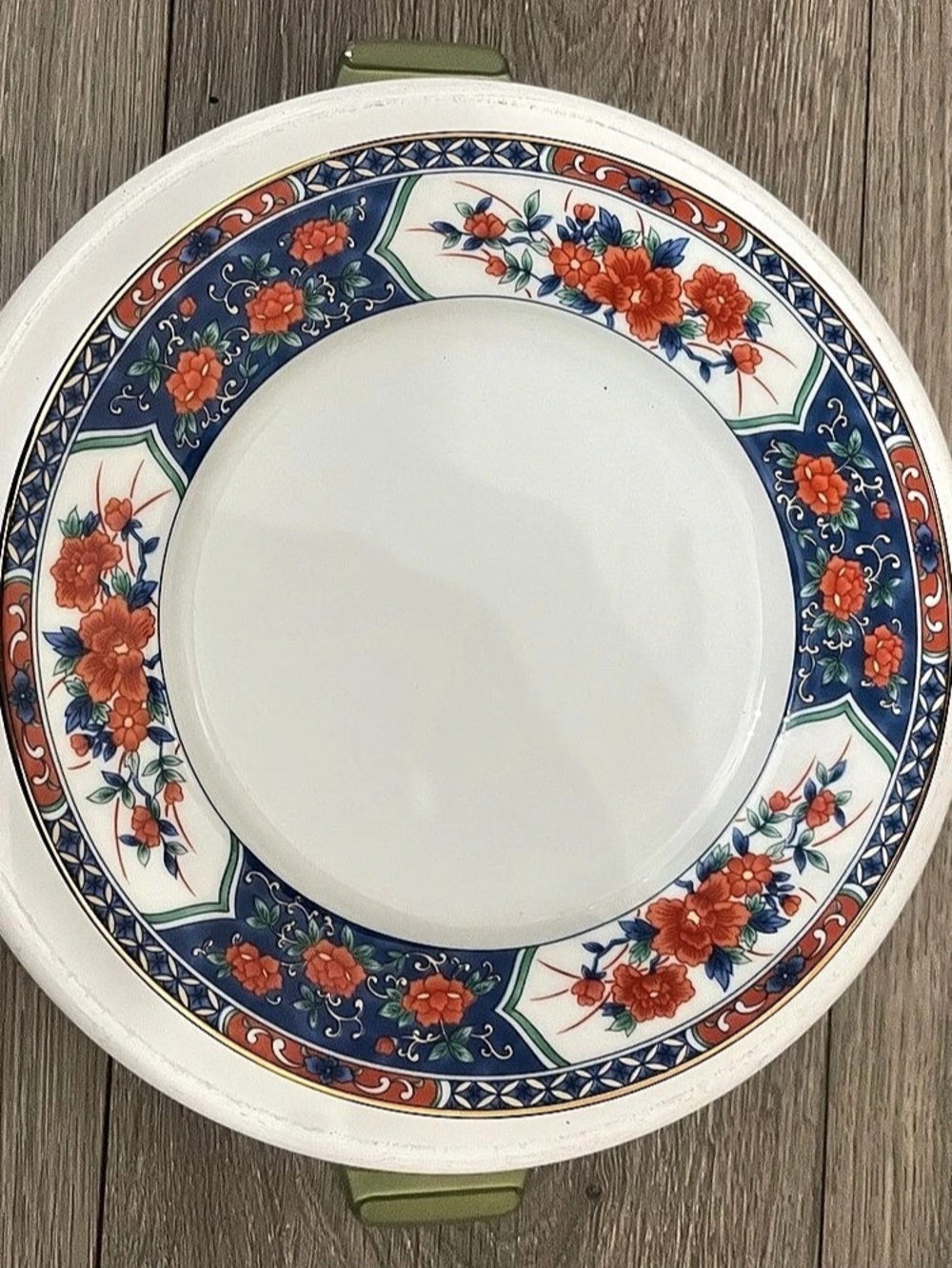 Tiffany & Co. Floral Dinnerware Plate in White & Blue